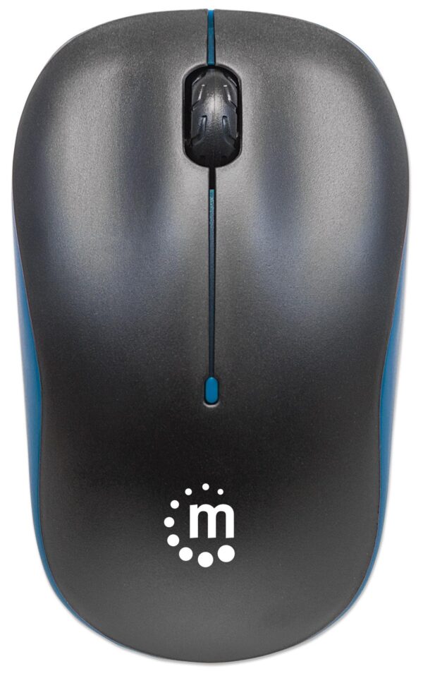 Mouse Ottico Wireless con Micro Ricevitore USB 1000dpi Nero/Azzurro - immagine 4