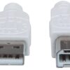 Cavo USB 2.0 A maschio/B maschio 1m Bianco - immagine 4