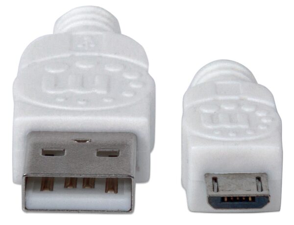 Cavo USB 2.0 A maschio/Micro B maschio 3 metri Bianco - immagine 4