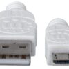 Cavo USB 2.0 A maschio/Micro B maschio 0,3 metri Bianco - immagine 4