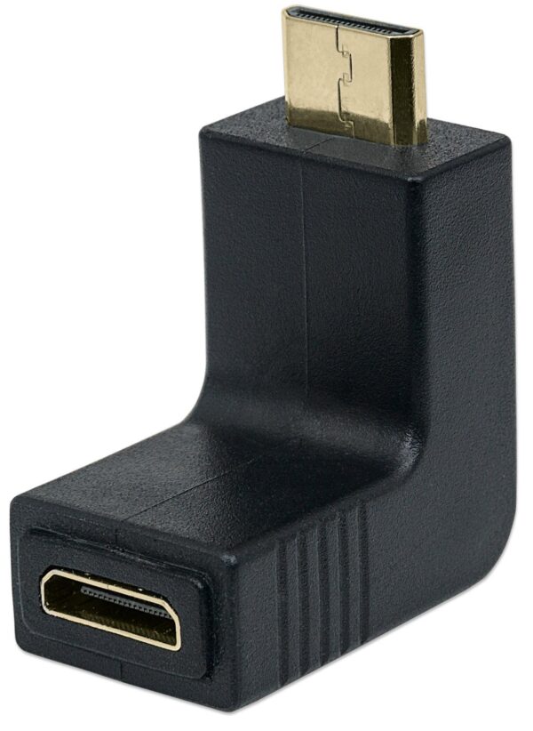 Adattatore HDMI Mini C Femmina a Mini C Maschio Angolato Nero - immagine 4