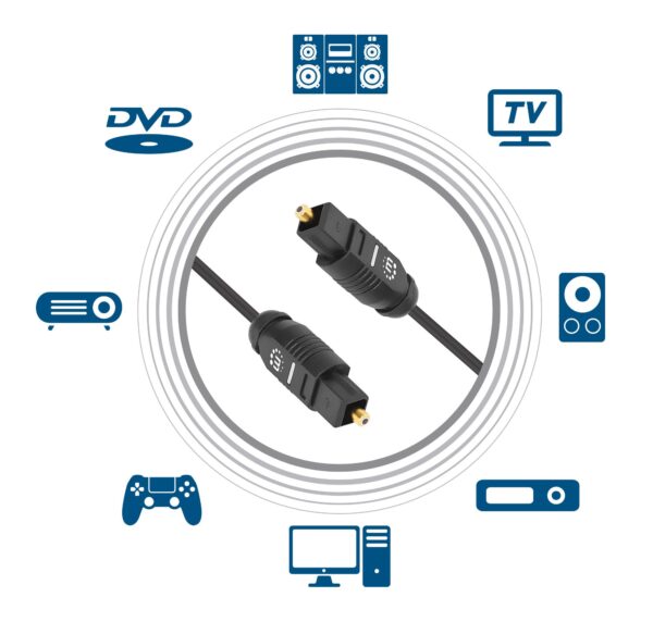 Cavo Audio Ottico Digitale Toslink 3 metri - immagine 4
