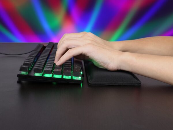 Tappetino Poggiapolsi Ergonomico in Gel per Tastiera Nero - immagine 4