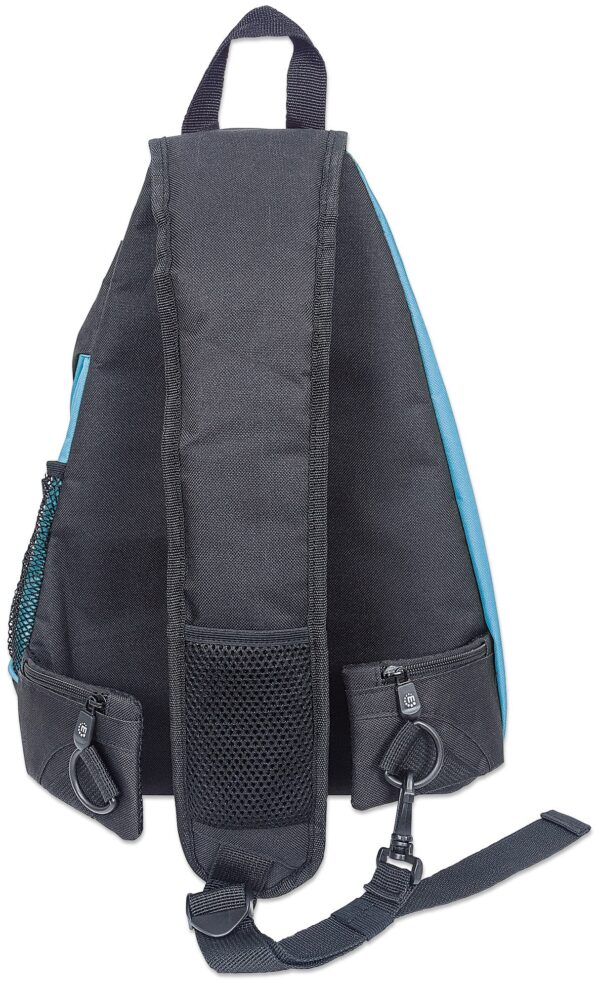 Zainetto Monospalla per Tablet e Ultrabook fino a 12'' Nero/Azzurro - immagine 4