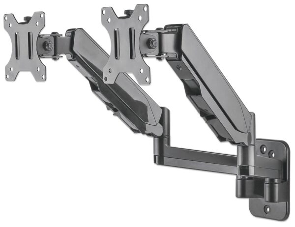Staffa a Muro con Molla a Gas per due Monitor 17-32'' - immagine 4