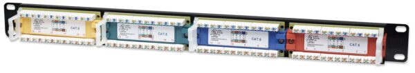 Pannello Patch UTP 24 porte Cat.6 Codifica Colorata - immagine 3