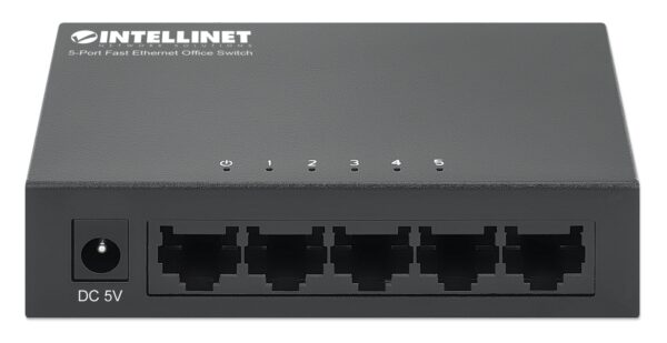Switch Hub ethernet 10/100Mbps 5 porte desktop in metallo - immagine 4
