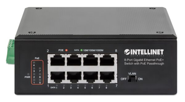 Switch Ethernet Gigabit 8 porte PoE+ con PoE Passante - immagine 4