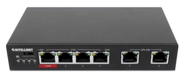 Fast Ethernet Switch a 6 porte con 4 porte PoE (1 x High-Power PoE) - immagine 4