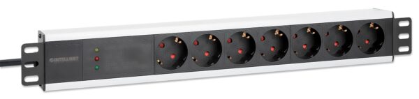 Multipresa per Rack 19'' 7 posti Spina Schuko Angolata 1U - immagine 4