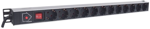 Multipresa Verticale per Rack 12 Posti Spina Schuko Angolata - immagine 4