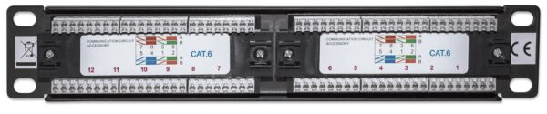 Pannello Patch per Rack 10'' 12 Porte UTP Cat.6 1HE - immagine 4