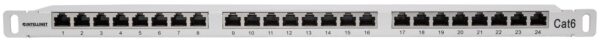 Pannello Patch 24 posti 19'' 0.5U Cat6 FTP Grigio - immagine 4