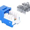 Frutto Keystone Slim Cat.6 per Cavo Rigido con Supporto Punch-Down 25 pz Blu - immagine 3
