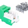 Frutto Keystone Slim Cat.6 per Cavo Rigido con Supporto Punch-Down 25 pz Verde - immagine 3