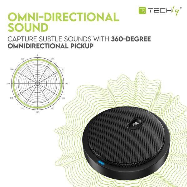 Microfono USB Omnidirezionale da Conferenza con Tasto Muto - immagine 4