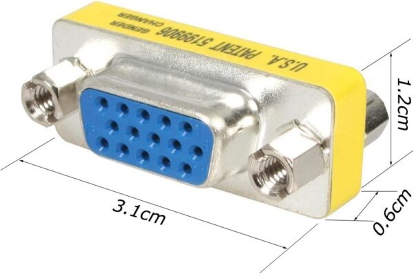 Mini Gender Changer VGA DB 15 poli HD F/F - immagine 4