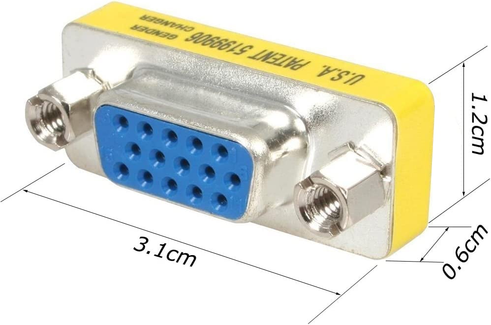 Mini Gender Changer VGA DB 15 poli HD M/F - immagine 4