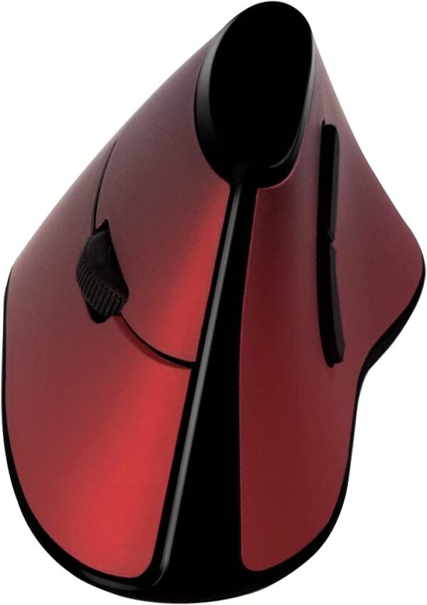 Mouse Verticale Ottico Ergonomico Wireless 1200dpi Rosso - immagine 4