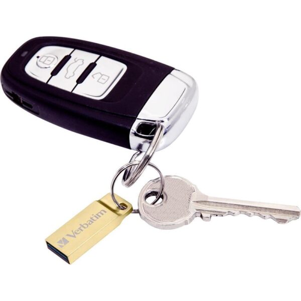 Mini Memoria USB 3.0 Verbatim con Portachiavi 32GB Oro - immagine 4
