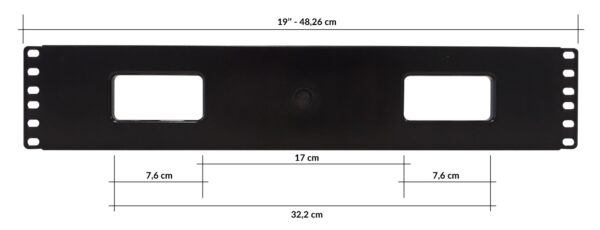 Pannello Passacavi 19'' 2U con Coperchio - immagine 4
