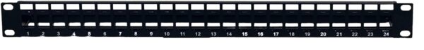 Pannello Patch Modulare Senza Frutti 24 Posti 1U Nero - immagine 3