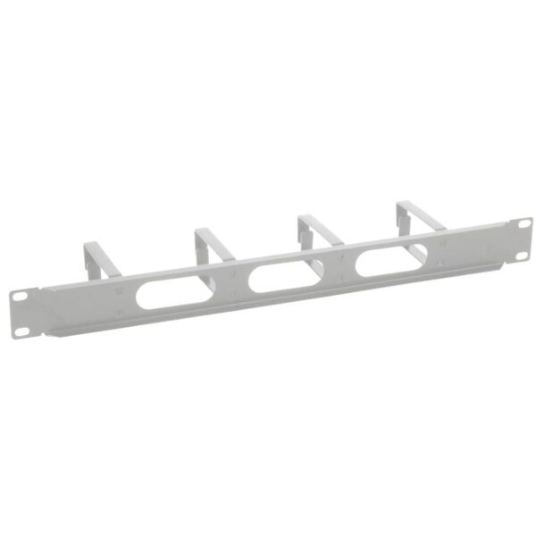 Pannello Passacavi 4 Anelli Lunghi 3 Fori 1U Grigio - immagine 3