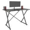 Scrivania Gaming Ergonomica Tavolo da Gioco per PC 110 cm Nero - immagine 4