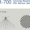 Sensore di Movimento a Soffitto per Kit Allarme 433Mhz, PIR-700 - immagine 3