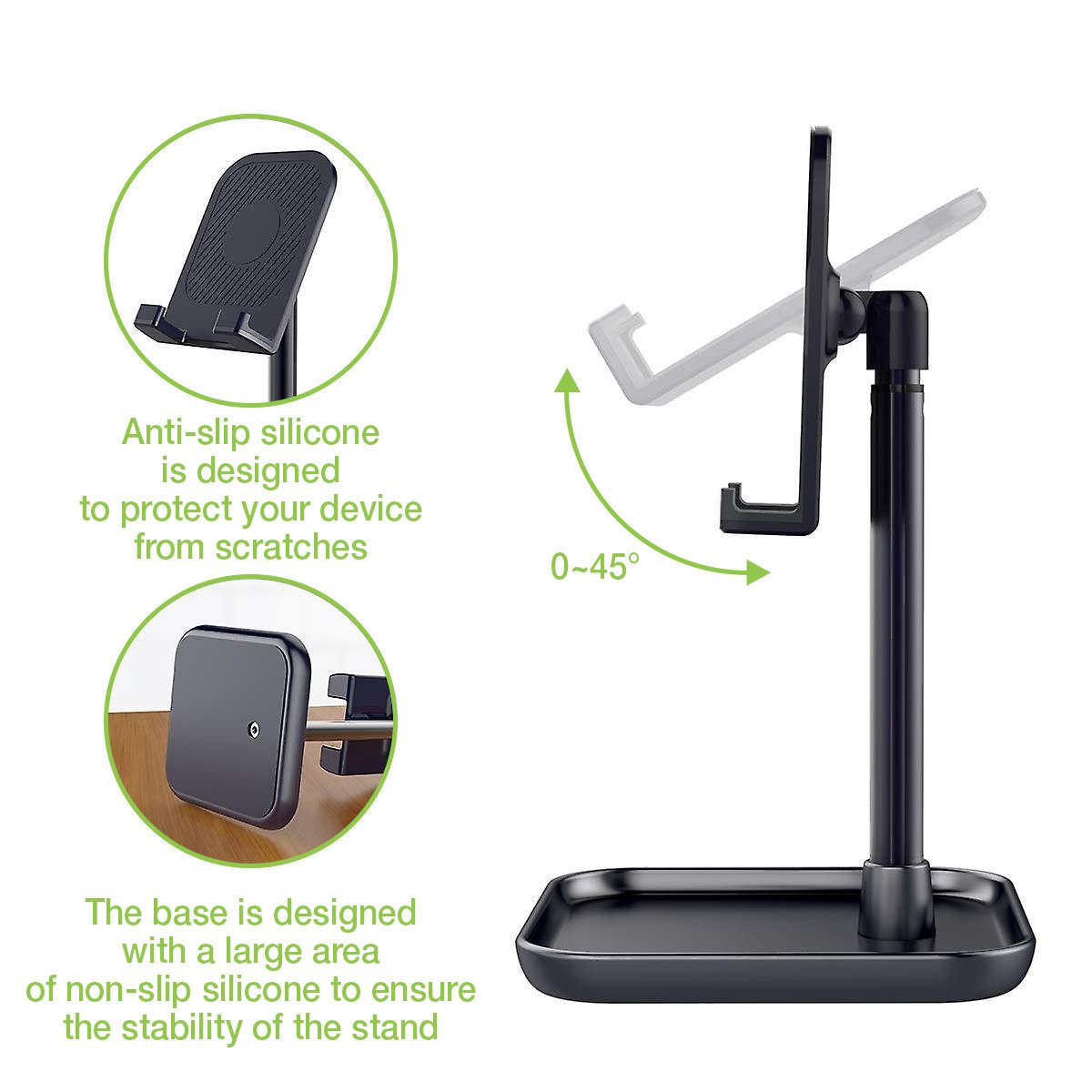 Supporto Universale Porta Smartphone e Tablet ad Altezza Regolabile - immagine 3