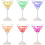 Confezione da 6 Bicchieri da Cocktail con 6 Colorazioni LED