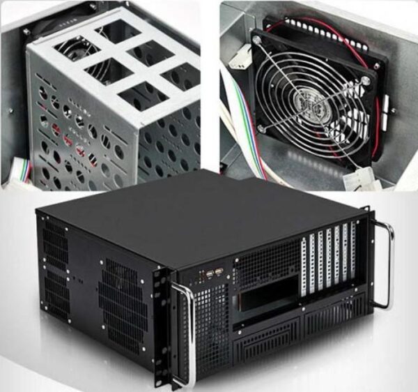 Chassis Industriale Rack 19''/Desktop 4U Ultra Compatto Nero - immagine 8