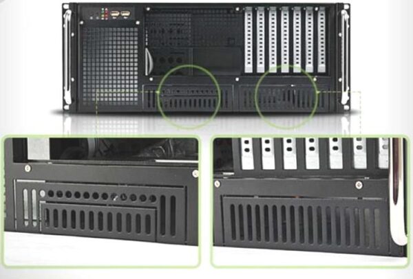 Chassis Industriale Rack 19''/Desktop 4U Ultra Compatto Nero - immagine 7