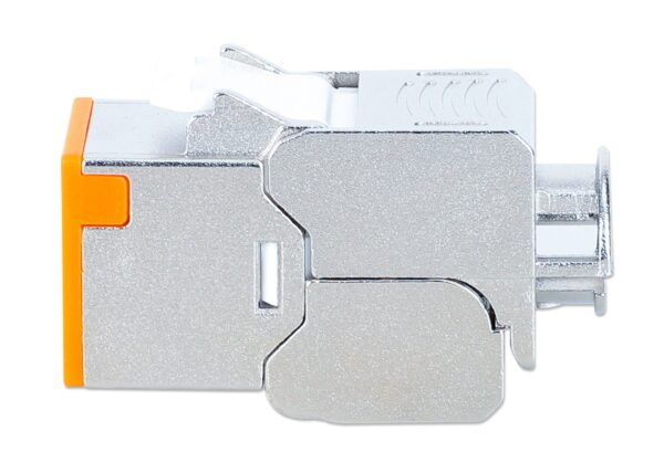 Frutto Keystone RJ45 Cat.6A 10G Slim STP Toolless Arancione - immagine 5