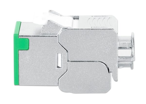 Frutto Keystone RJ45 Cat.6A 10G Slim STP Toolless Verde - immagine 5