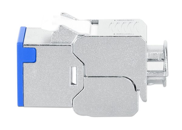 Frutto Keystone RJ45 Cat.6A 10G Slim STP Toolless Blu - immagine 5