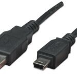Cavo USB 2.0 A maschio/mini B 5 pin maschio 3 m Nero