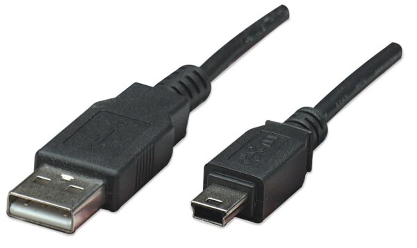 Cavo USB 2.0 A maschio/mini B 5 pin maschio 3 m Nero