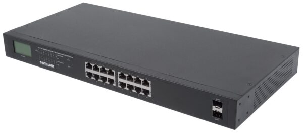 Switch PoE+ 16 porte con 2 porte SFP Gigabit Ethernet