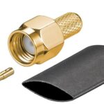 Connettore antenna a crimpare RP-SMA Maschio per RG58