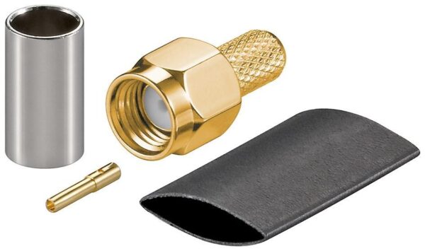 Connettore antenna a crimpare RP-SMA Maschio per RG58