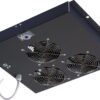 Gruppo 3 Ventole Soffitto con Termostato per Armadi Rack