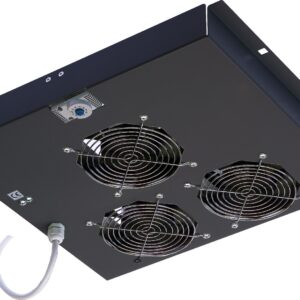 Gruppo 3 Ventole Soffitto con Termostato per Armadi Rack
