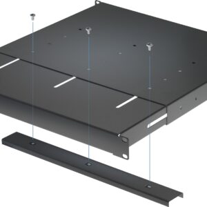 Mensola estensibile per Rack 19'' 1U Nero 4 punti
