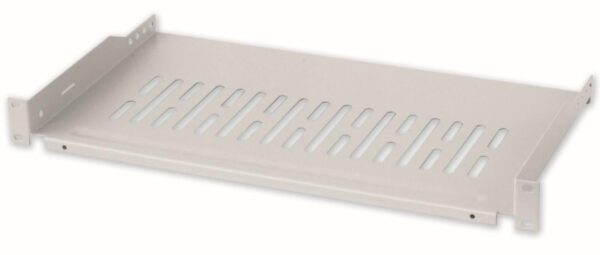 Mensola per Rack 19'' 255 mm 1U Grigia 2 punti