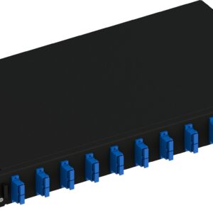 Cassetto Ottico 19'' Scorrevole con 12 Bussole SC Duplex Monomodale Nero