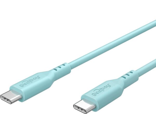 Cavo USB-C™ Maschio/Maschio USB 2.0 in Silicone 1,5 metri Turchese
