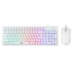 Kit Tastiera 101 Tasti e Mouse USB 7200 dpi Bianco, ORCA