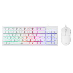 Kit Tastiera 101 Tasti e Mouse USB 7200 dpi Bianco, ORCA