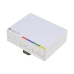 Scatola di connessione indoor FTTH per 4 fibre, 4 adattatori, per guida DIN